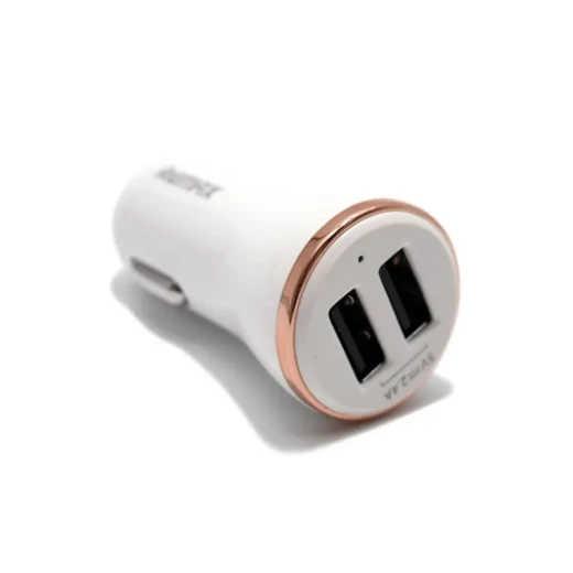 شاحن سيارة ريماكس Dolfin RCC-206 بمنفذين USB، تيار 2.4A، يدعم Quick Charge، شحن سريع وعملي لأجهزة متعددة أثناء القيادة شاحن سيارة ريماكس Dolfin RCC-206 بمنفذين USB، تيار 2.4A، يدعم Quick Charge، شحن سريع وعملي لأجهزة متعددة أثناء القيادة