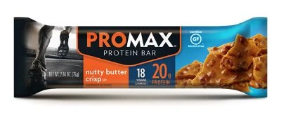 بار بروماكس Nutty Butter Crisp بالبروتين، 20 جم بروتين، غني بـ18 فيتامينًا ومعدنًا، نكهة زبدة المكسرات اللذيذة، وجبة خفيفة مثالية قبل أو بعد التمرين بار بروماكس Nutty Butter Crisp بالبروتين، 20 جم بروتين، غني بـ18 فيتامينًا ومعدنًا، نكهة زبدة المكسرات اللذيذة، وجبة خفيفة مثالية قبل أو بعد التمرين