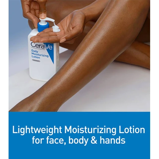 CeraVe Daily Moisturising Lotion 355ml – For Normal to Dry Skin, Hydrating Face & Body Moisturizer with Ceramides & Hyaluronic Acid, Long-Lasting Hydration - CeraVe - Image 3