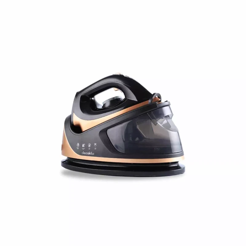مولد بخار DECAKILA KEEN006B بقوة 2200 واط وتدفق بخار 40 جم/دقيقة، خزان 1.1 لتر، قاعدة سيراميك ونظام مضاد للتسرب والتكلس - ديكاكيلا