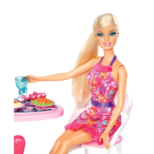 Barbie Glam Dining Room Furniture and Doll Set - باربي - Image 2
