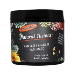 Palmer’s Natural Fusions Chia Seed & Argan Hair Mask – Deep Conditioning Treatment with 95% Natural Ingredients, Nourishes and Strengthens Dry, Damaged Hair, Leaves Hair Soft, Smooth, and Shiny, Ideal for Weekly Care.