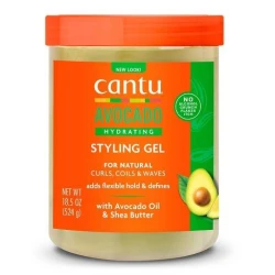 Cantu Avocado Hydrating Styling Gel 524g, Defines Curls, Adds Shine, Sulfate-Free