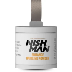 NISHMAN Enhance Hairline Powder Light Brown 10g, Hairline Filler for Men, Conceals Thinning Areas 872