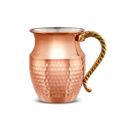 كوب زبدة الحليب النحاسي ألاجاهويوك من كاراجا، 10.5 سم، نحاسي، أدوات شرب كوب زبدة الحليب النحاسي ألاجاهويوك من كاراجا، 10.5 سم، نحاسي، أدوات شرب