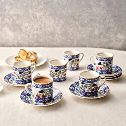 طقم أكواب قهوة كاراجا روميلي 6 قطع - بورسلين 80 مل طقم أكواب قهوة كاراجا روميلي 6 قطع - بورسلين 80 مل