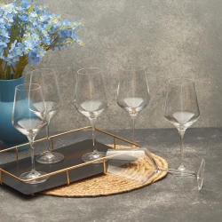Karaca Krs Crystal Glasses Set 6 Pieces 390ml Clear