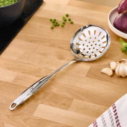 Karaca Luxury Stainless Steel Skimmer 37cm Silver Kitchen Utensil