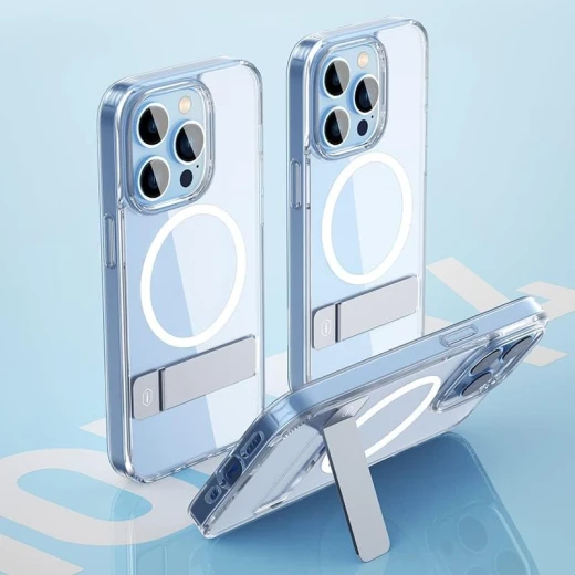 جراب وي وو أورورا لجهاز iPhone 14 Plus، غطاء شفاف مضاد للسقوط مع حامل - وي وُو - Image 2