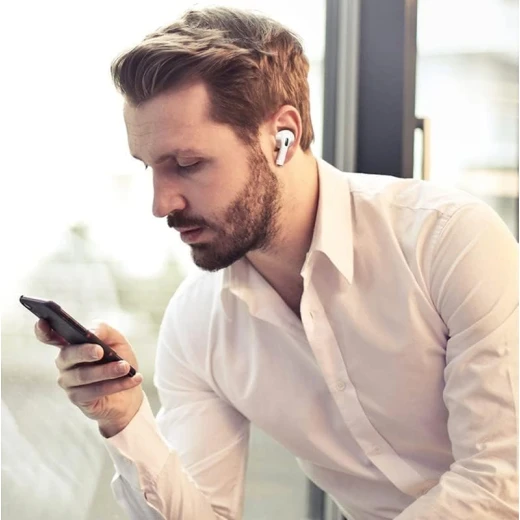 سماعات أذن وي ووAirbuds Pro SE TWS مع تحكم باللمس، BT 5.0، أبيض، علبة سيليكون - وي وُو - Image 4