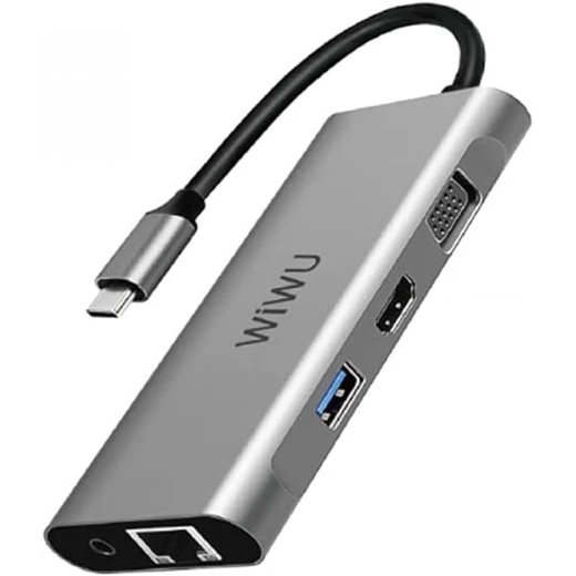 محول WIWU Alpha 11 في 1 USB-C A11312H - 4K HDMI، USB 3.0، إيثرنت، قارئ بطاقات SD/TF - وي وُو - Image 3
