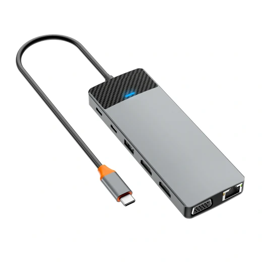محطة إرساء وي وو Linker 12 في 1 USB-C لجهاز MacBook - رمادي فلكي - Image 5