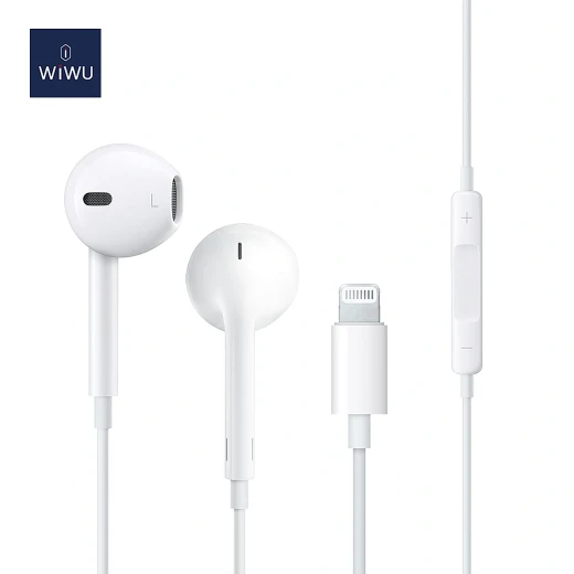 سماعات أذن سلكية WiWU EB302 Lightning بيضاء - تشغيل فوري سماعات أذن سلكية WiWU EB302 Lightning بيضاء - تشغيل فوري