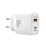 شاحن حائط وي وو 30W USB-C PD سريع - منفذ مزدوج، مدمج - وي وُو