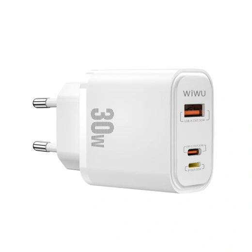 شاحن حائط وي وو 30W USB-C PD سريع - منفذ مزدوج، مدمج شاحن حائط وي وو 30W USB-C PD سريع - منفذ مزدوج، مدمج