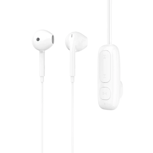 WiWU EB313 Wired Earphones with Magnetic Clamp - Stereo Sound White WiWU EB313 Wired Earphones with Magnetic Clamp - Stereo Sound White