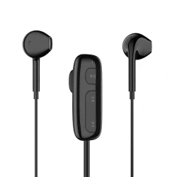 WiWU EB313 Wired Earphones with Magnetic Clamp - Stereo Sound Black