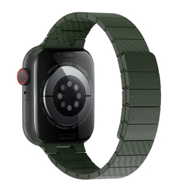 WIWU Carbon Fiber Magnetic Watch Band 42/44/45/49mm - Green