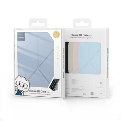 WiWU Classic III iPad Case GF-003 for iPad 10.9" (2022), Full Protection Slim Cover with Pen Holder, Magnetic Fold Stand, Soft Lining (Light Blue)