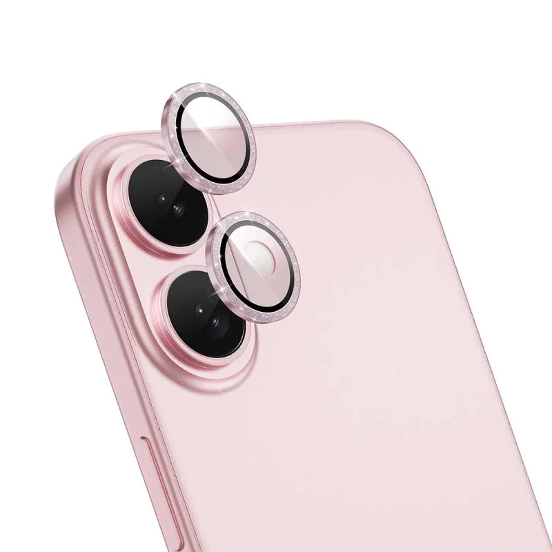 واقي عدسة الكاميرا Wiwu LG-006 Diamond Lens Guard لهاتف Apple iPhone 16 فضي مع أداة تطبيق سهلة - وي وُو
