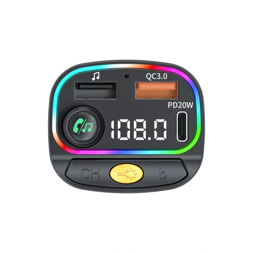 جهاز إرسال FM للسيارة وي وو Wi-QC031 بتقنية Bluetooth 5.3 مع أضواء RGB - وي وُو - Image 2
