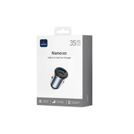 شاحن سيارة وي وو Nano Lite 35W USB-C و USB - محول شحن سريع - وي وُو - Image 2