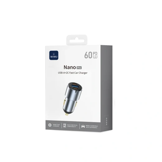 شاحن سيارة وي وو Nano Pro 60W USB-C و USB-A - شحن سريع - وي وُو - Image 2