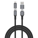 كابل وي وو Cyberlink مغناطيسي USB-C إلى Lightning بقوة 27 واط - 1 متر مضفر بالنايلون - وي وُو