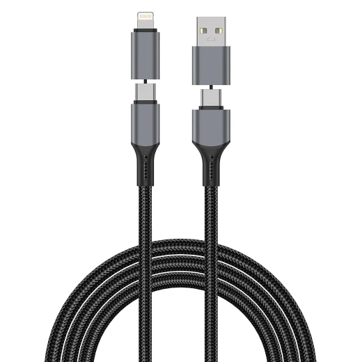 كابل وي وو Cyberlink مغناطيسي USB-C إلى Lightning بقوة 27 واط - 1 متر مضفر بالنايلون كابل وي وو Cyberlink مغناطيسي USB-C إلى Lightning بقوة 27 واط - 1 متر مضفر بالنايلون