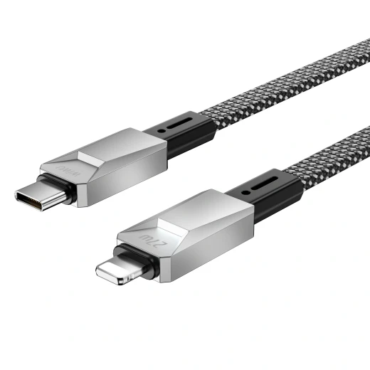 كابل وي وو Cyberlink مغناطيسي USB-C إلى Lightning بقوة 27 واط - 1 متر مضفر بالنايلون - وي وُو - Image 2
