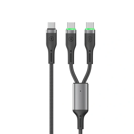 كيبل وي وو Wi-C071 USB-C مزدوج USB-C 100 واط شحن سريع 1 متر - وي وُو - Image 4