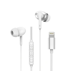 WiWU EB319 Lightning Earbuds: High-Fidelity Audio for iPhone & iPad, White
