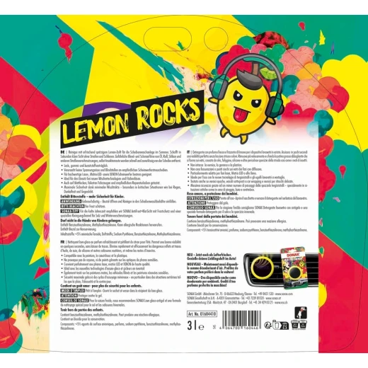 منظف زجاج سونكس Lemon Rocks سعة 3 لتر جاهز للاستخدام للعناية بالسيارات - سوناكس - Image 4