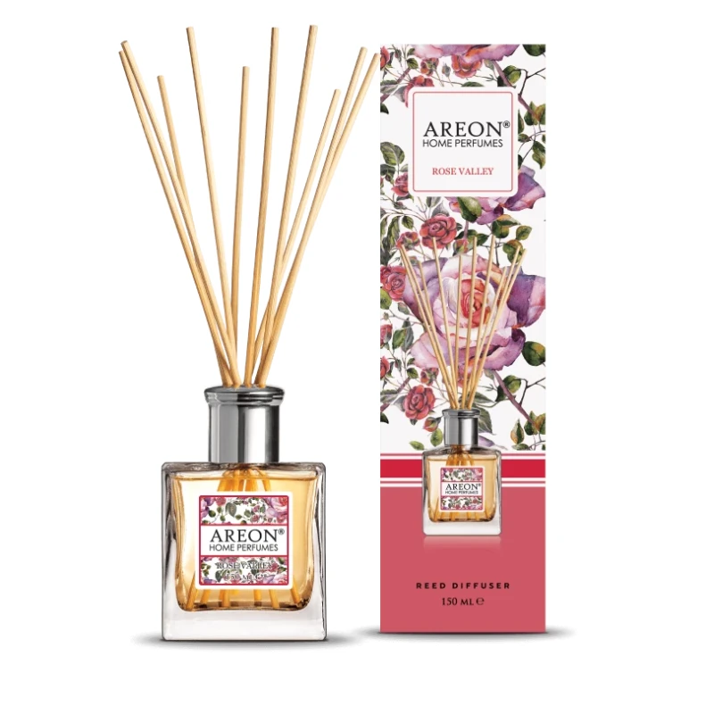 أعواد معطر جو أريون برائحة وادي الورد 150 مل، معطر جو طويل الأمد للمنزل والمكتب - أريون