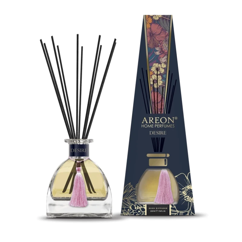 أعواد معطر جو أريون ديزاير أوف ذا فالي 230 مل، موزع عطور بألياف سوداء - أريون