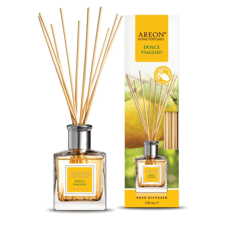 أعواد معطر جو أريون دولتشي فياجو 150 مل، عطر يدوم طويلاً للمنزل والمكتب، رائحة أنيقة ومنعشة، معطر جو مثالي - أريون