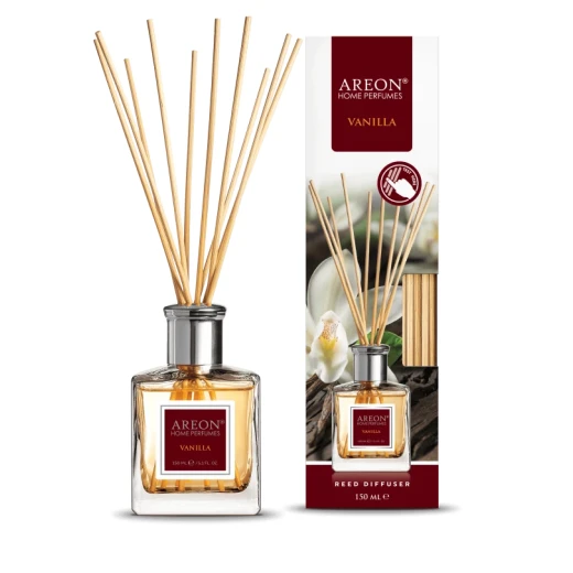أعواد معطر جو برائحة الفانيليا من أريون، 150 مل، معطر جو طويل الأمد للمنزل والمكتب أعواد معطر جو برائحة الفانيليا من أريون، 150 مل، معطر جو طويل الأمد للمنزل والمكتب