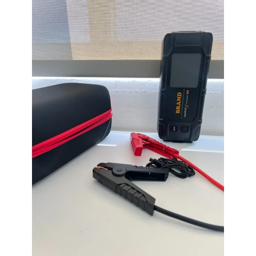مشغل سيارة باور بانك بقوة 2000 أمبير 20000 مللي أمبير، منفذ USB-C بقدرة 45 واط، 2 منفذ QC 3.0، إضاءة LED، مشابك ذكية، شاشة LCD، لمركبات 12 فولت - باور بانك - Image 5