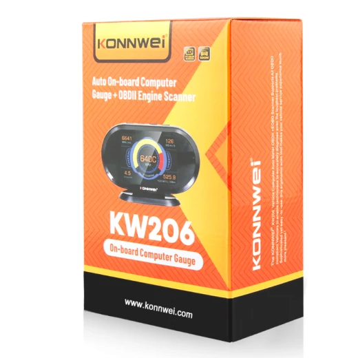 جهاز كونوي KW206 OBD2 مقياس كمبيوتر السيارة أداة تشخيص 3.5 بوصة شاشة LCD