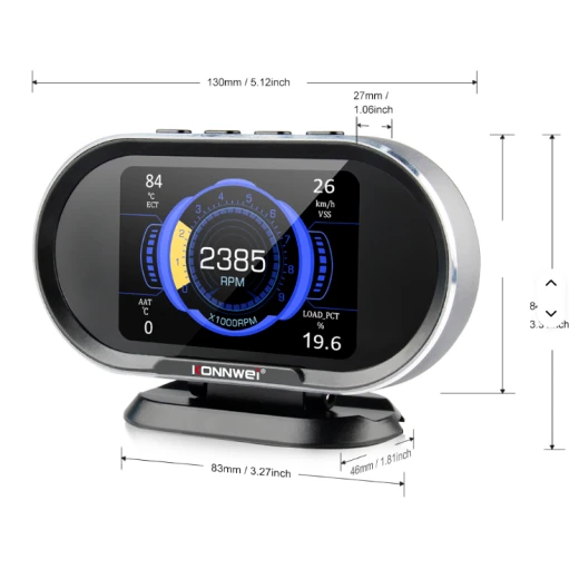 جهاز كونوي KW206 OBD2 مقياس كمبيوتر السيارة أداة تشخيص 3.5 بوصة شاشة LCD - كونوي - Image 3