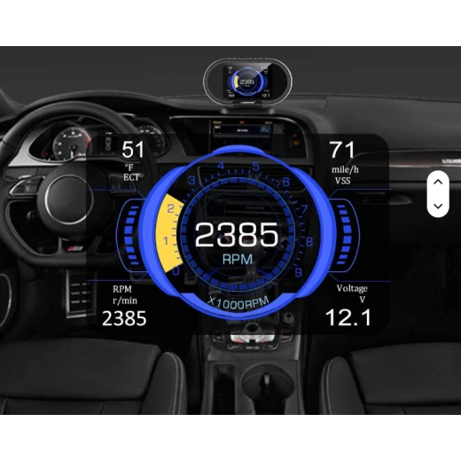 جهاز كونوي KW206 OBD2 مقياس كمبيوتر السيارة أداة تشخيص 3.5 بوصة شاشة LCD - كونوي - Image 5