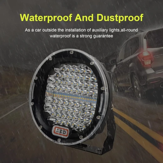 مصباح LED دائري للطرق الوعرة 9 بوصة لسيارات جيب JK رانجلر 4x4، شاحنات، سيارات الدفع الرباعي، مصدات، أضواء كاشفة، مصابيح قيادة، اضاءة عالية الكثافة، تصميم متين - أوف-رود إكستريم - Image 2