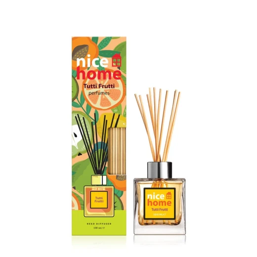 معطر جو توتي فروتي من نايس هوم، 100 مل: عطر بلغاري أصلي يدوم طويلًا، رائحة آسرة للمنزل، يزيل الروائح، مكونات عالية الجودة معطر جو توتي فروتي من نايس هوم، 100 مل: عطر بلغاري أصلي يدوم طويلًا، رائحة آسرة للمنزل، يزيل الروائح، مكونات عالية الجودة