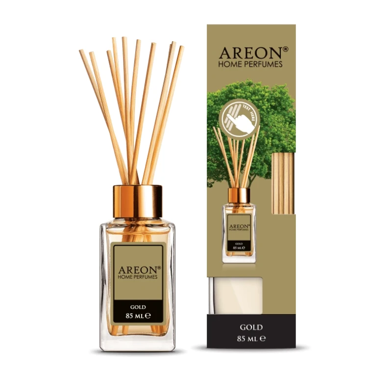 أعواد معطر جو أريون برائحة الذهب 85 مل للمنزل والمكتب، معطر جو يدوم طويلاً - أريون
