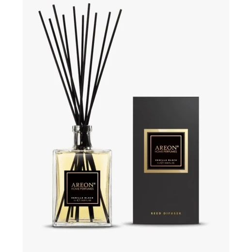أعواد معطر جو أريون فانيلا بلاك للمنزل 1 لتر، عطر يدوم طويلاً أعواد معطر جو أريون فانيلا بلاك للمنزل 1 لتر، عطر يدوم طويلاً