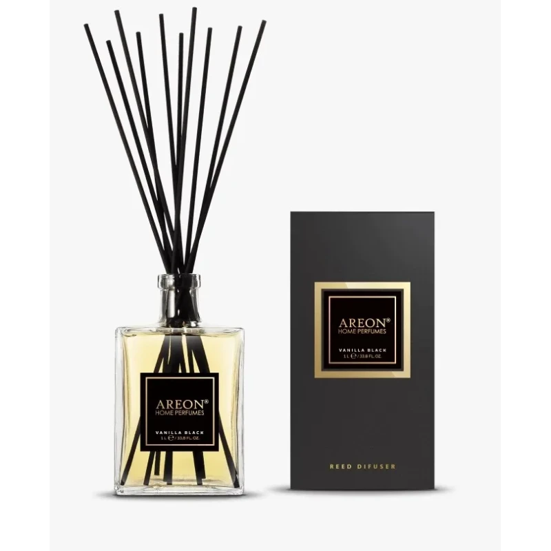 أعواد معطر جو أريون فانيلا بلاك للمنزل 1 لتر، عطر يدوم طويلاً - أريون