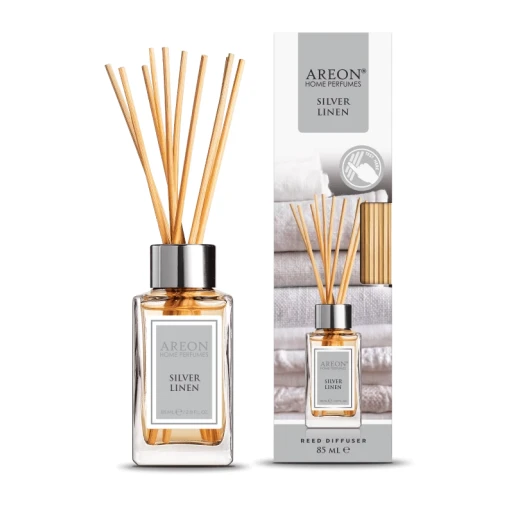 معطر جو اريون برائحة سيلفر لينين 85 مل مع أعواد معطر جو اريون برائحة سيلفر لينين 85 مل مع أعواد