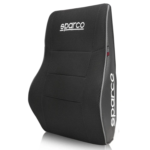 Sparco Lumbar Support Foam Cushion for Car Seats Ergonomic Design Memory Foam Back Support for Long Drives and Daily Use Reduces Back Strain and Discomfort