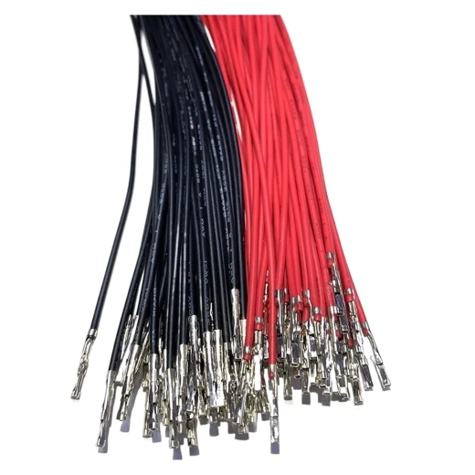 مجموعة أسلاك موصل TJC8 MX2.54 إلكترونية 24AWG أسود وأحمر 100 قطعة - Image 4