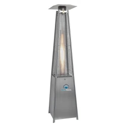 GGH-5502 Gas Heater Portable Outdoor Indoor Black With Electric Ignition Touch Control And Wheels For Easy Movement 1 Year Warranty Home Garden Workplace Friendly
